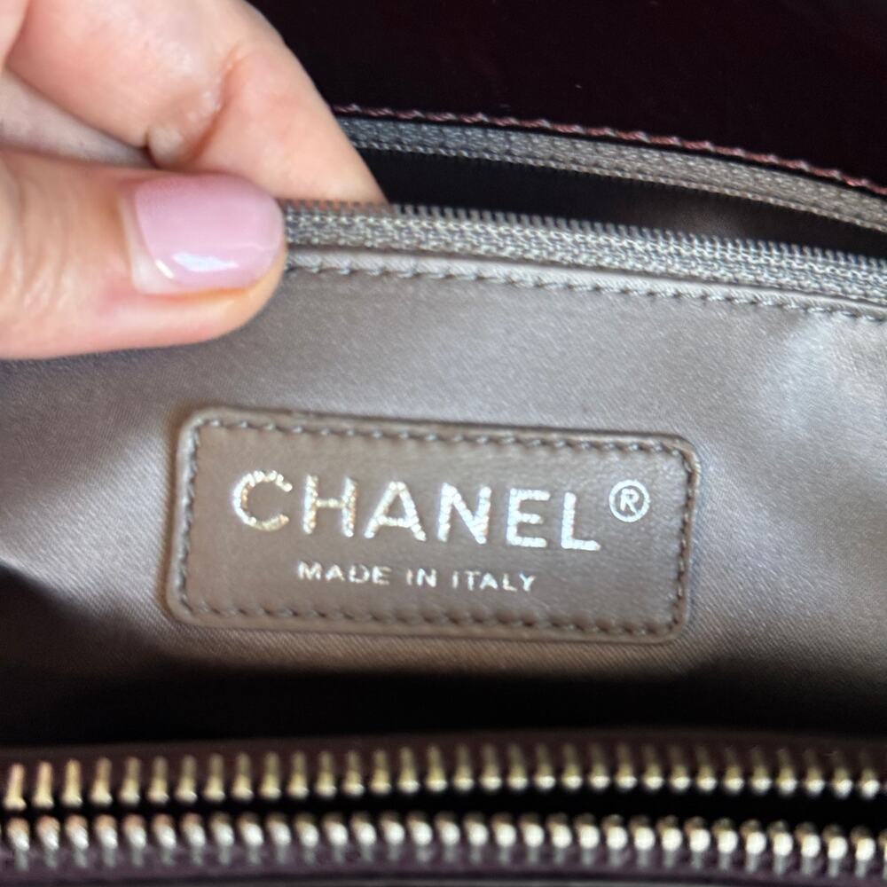 MINT XL CHANEL GRAND SHOPPING TOTE LEATHER DARK BROWN - Picture 7 of 7